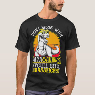 T-shirt Vintage Jurassick Yaya Saurus Dino grec Grand