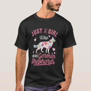 T-shirt Vintage Juste Une Fille Qui Aime Les Bergers Allem