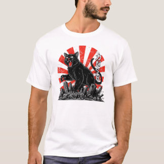 T-shirt Vintage Kaiju Cat Attack | Japanese Retro Monster 