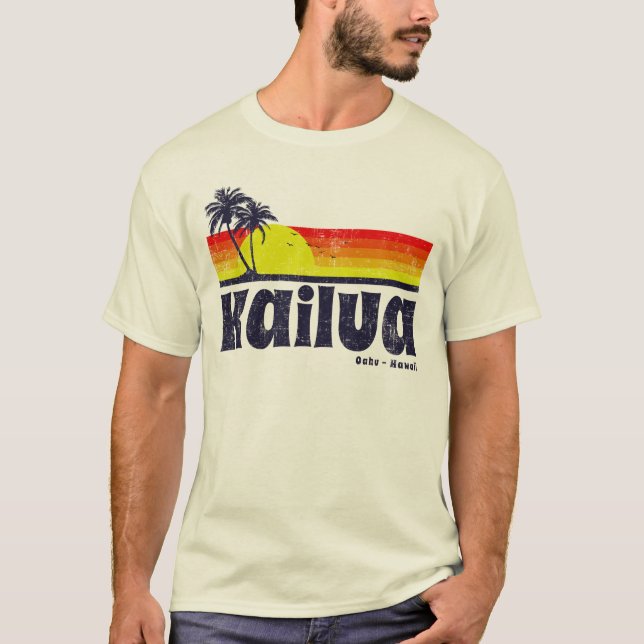 T-shirt Vintage Kailua Oahu Hawaii (Devant)