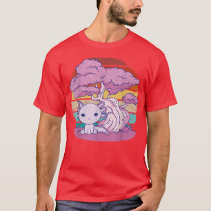 T-shirt Vintage kawaii anime aolotl cerisier fleur sakura