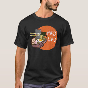 T-shirt Vintage Kawaii Chat Pho Sho Bowl Vietnamien Ramen 
