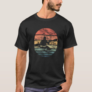 T-shirt Vintage Kayak Lake Life Bateau à canot Kayak Lake