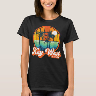 T-shirt Vintage Key West Florida Summer Vacances Plage Sou