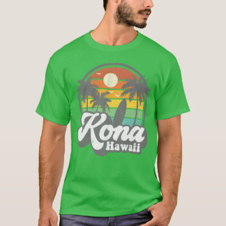 T-shirt Vintage Kona Beach Hawaï Surf Hawaïen Surfing
