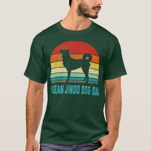 T-shirt Vintage Korean Jindo Dog Dad  Dog Lover 