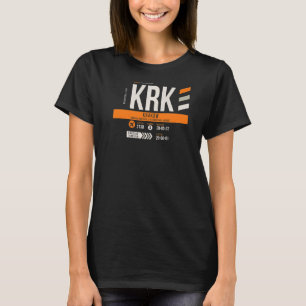 T-shirt Vintage Krakow KRK Code de l'aéroport Retro Jour d