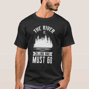 T-shirt Vintage La Rivière Appelle Flotte Familiale D'Été