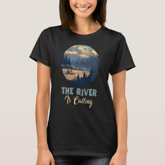T-shirt Vintage La Rivière Appelle Mountain Paddle Kay