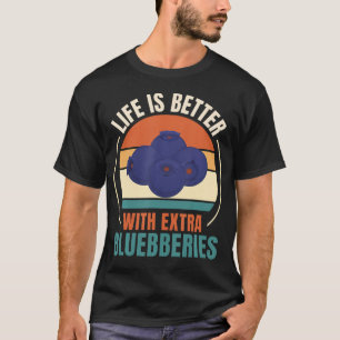 T-shirt Vintage La vie est meilleure avec des myrtilles su