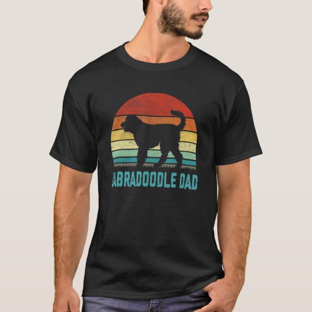 T-shirt Vintage Labradoodle Dad  Dog (Devant)