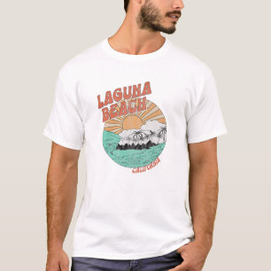 T-shirt Vintage Laguna Beach California Palm Trees CA Retr