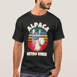 T-shirt Vintage Lama Retro Alpaca
