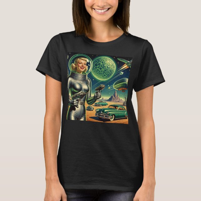 T-shirt Vintage Laser Beam Pin-Up  (Devant)