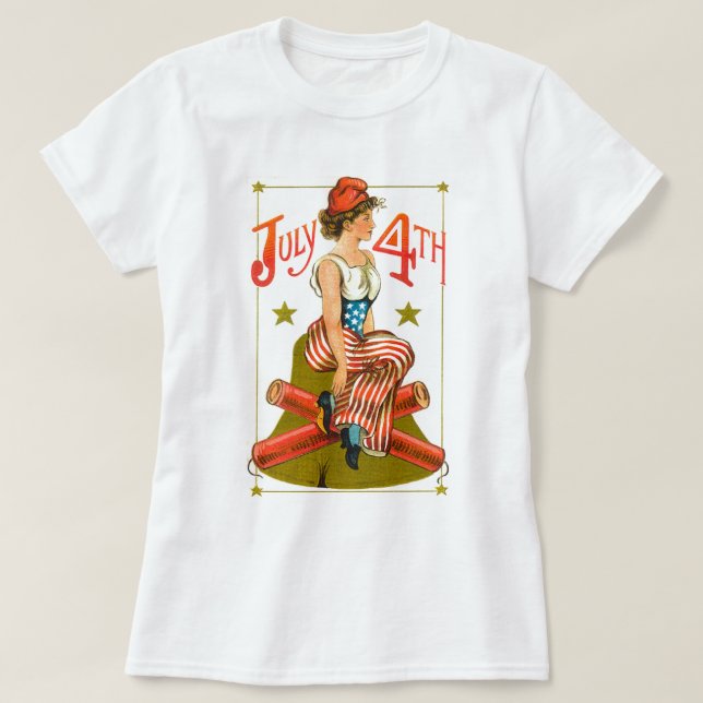 T-shirt Vintage le 4 juillet (Design devant)