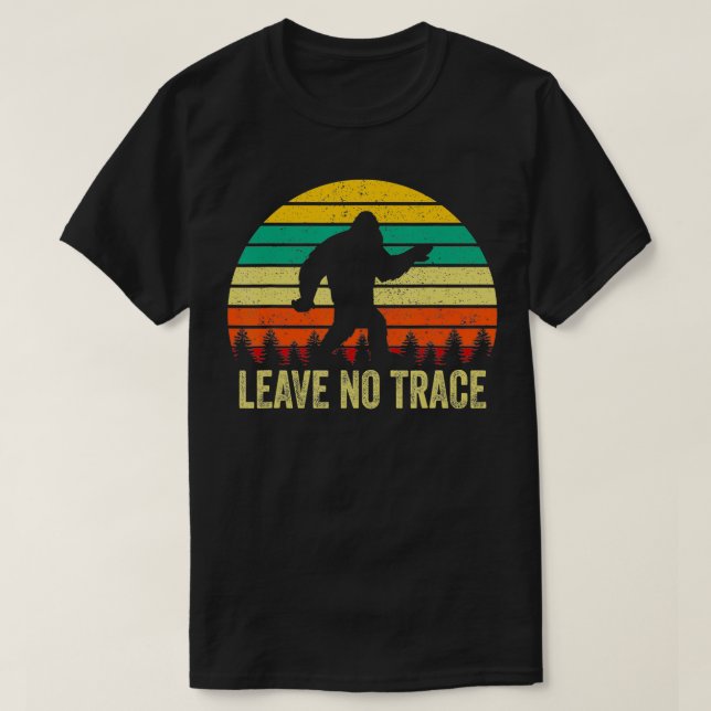 T-shirt Vintage Leave No Trace Randonnée Camping (Design devant)
