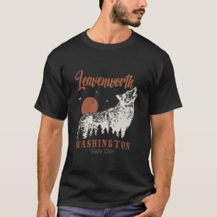 T-shirt Vintage Leavenworth Mountains Washington Forest Wo