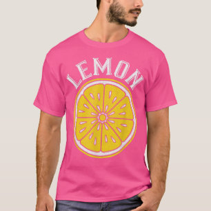 T-shirt Vintage Lemon Slice Citrus Fruit Vegan Vegetarians