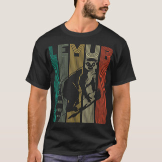 T-shirt Vintage Lemur Retro Lemur Femmes Hommes Enfants 