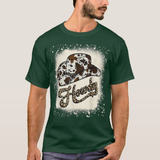 T-shirt Vintage Leopard Howdy Rodeo Western Pays Sud
