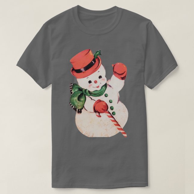 T-shirt Vintage les années 50 Snowman (Design devant)