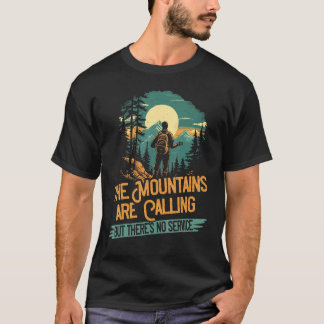 T-shirt Vintage Les Montagnes Appelent Randonnée Pour La R