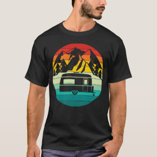 T-shirt Vintage Lever de soleil Coucher de soleil Montagne