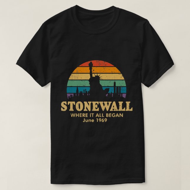 T-shirt Vintage LGBTQ Stonewall 1969 (Design devant)