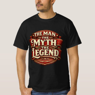 T-shirt Vintage L'Homme Le Mythe La Légende Fête des Pères