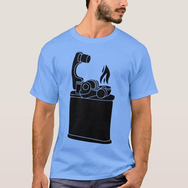 T-shirt vintage lighter funny (Devant)
