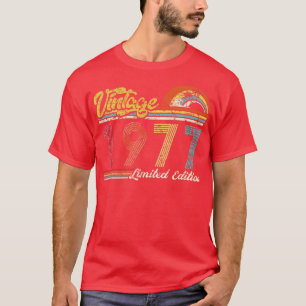 T-shirt Vintage Limited Edition Vintage 1977 Anniversaire