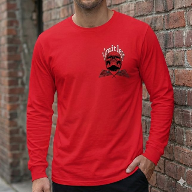 T-shirt Vintage Limitless Skull Long Sleeve Tee (Créateur téléchargé)