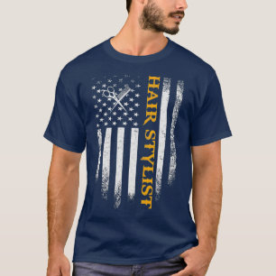 T-shirt Vintage liste de cheveux drapeau américain patrio