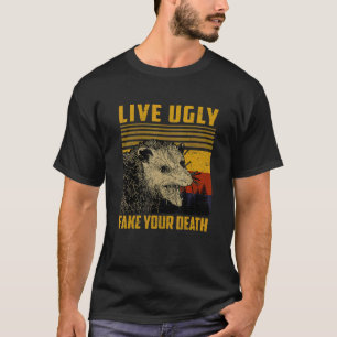 T-shirt Vintage Live laid Fake Your Death Possum