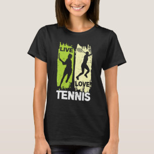 T-shirt Vintage Live Love Tennis Lecteur Sports Athlete Co