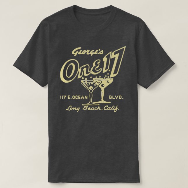 T-shirt Vintage Long Beach Bar (Design devant)