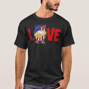 T-shirt Vintage Love Fier American Flag Postal Worker 4e