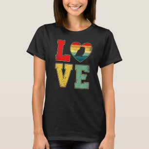 T-shirt Vintage Love Owl Retro les années 70 80s Heart Far