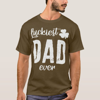 T-shirt Vintage Luckiest papa