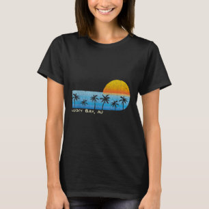 T-shirt Vintage Lucky Bay, Au Palm Trees &amp; Sunset Beac