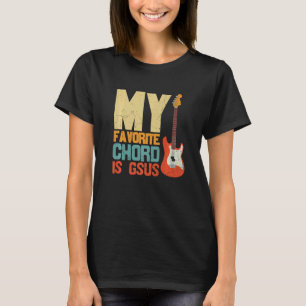 T-shirt Vintage Ma Chord Favorite Est Gsus Jesus Guitarist