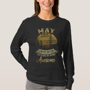 T-shirt Vintage Mai 1953 Anniversaire 69 Année D'Être Awes