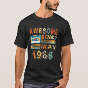 T-shirt Vintage Mai 1960 60 Ans 60E Anniversaire Cadeau C