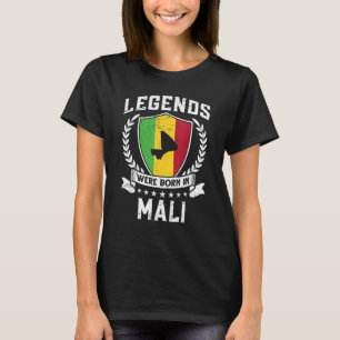 T-shirt Vintage Malian Flag Legends Were Born In Mali