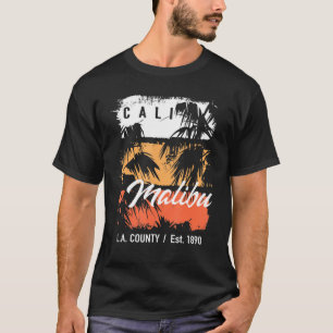 T-shirt Vintage Malibu Beach California Surf Cali Surf