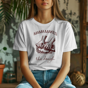 T-shirt Vintage Mama fait la pâte pour boulangerie Baker