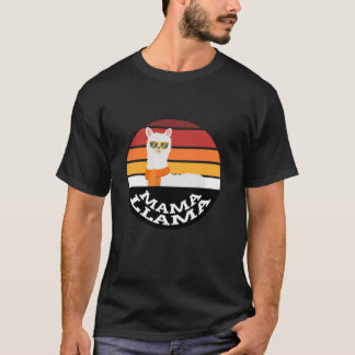 T-shirt Vintage Mama Llama Lunettes de soleil Cool Drôle p