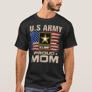 T-shirt Vintage maman fière avec drapeau américain