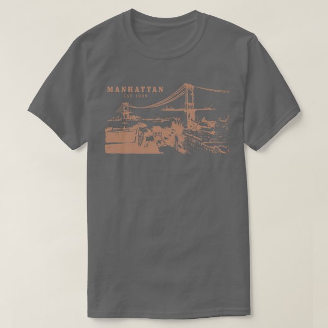 T-shirt Vintage Manhattan New York (Design devant)