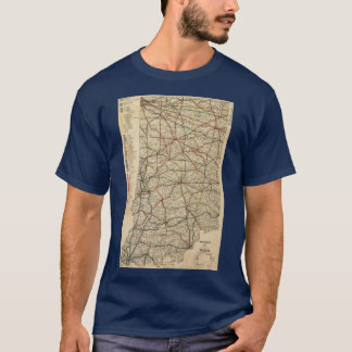 T-shirt Vintage Map of The Indiana Railroad System 1896 Ov